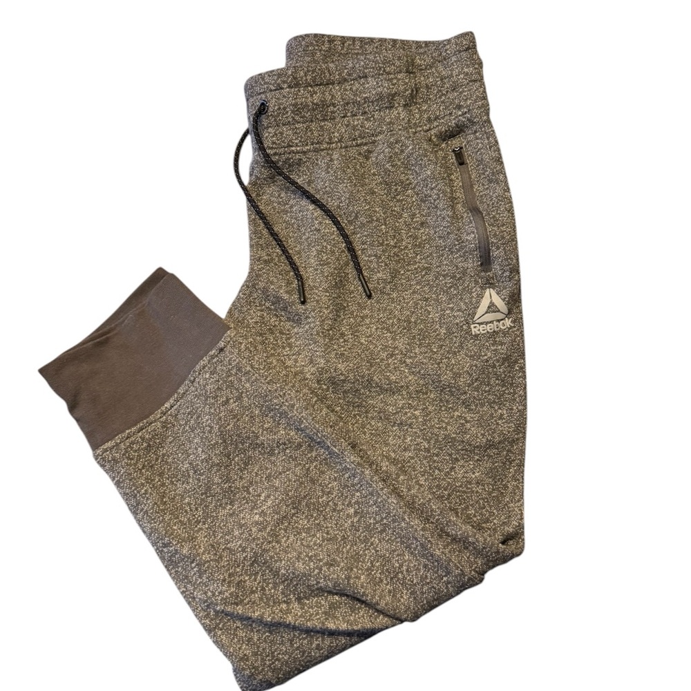 Reebok Heathered Gray Joggers with Zipper Pocket